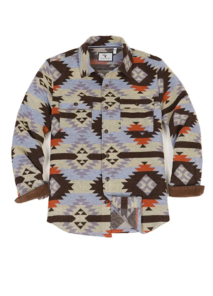 Men's Aztec Shirt Jacket, Wool Blend