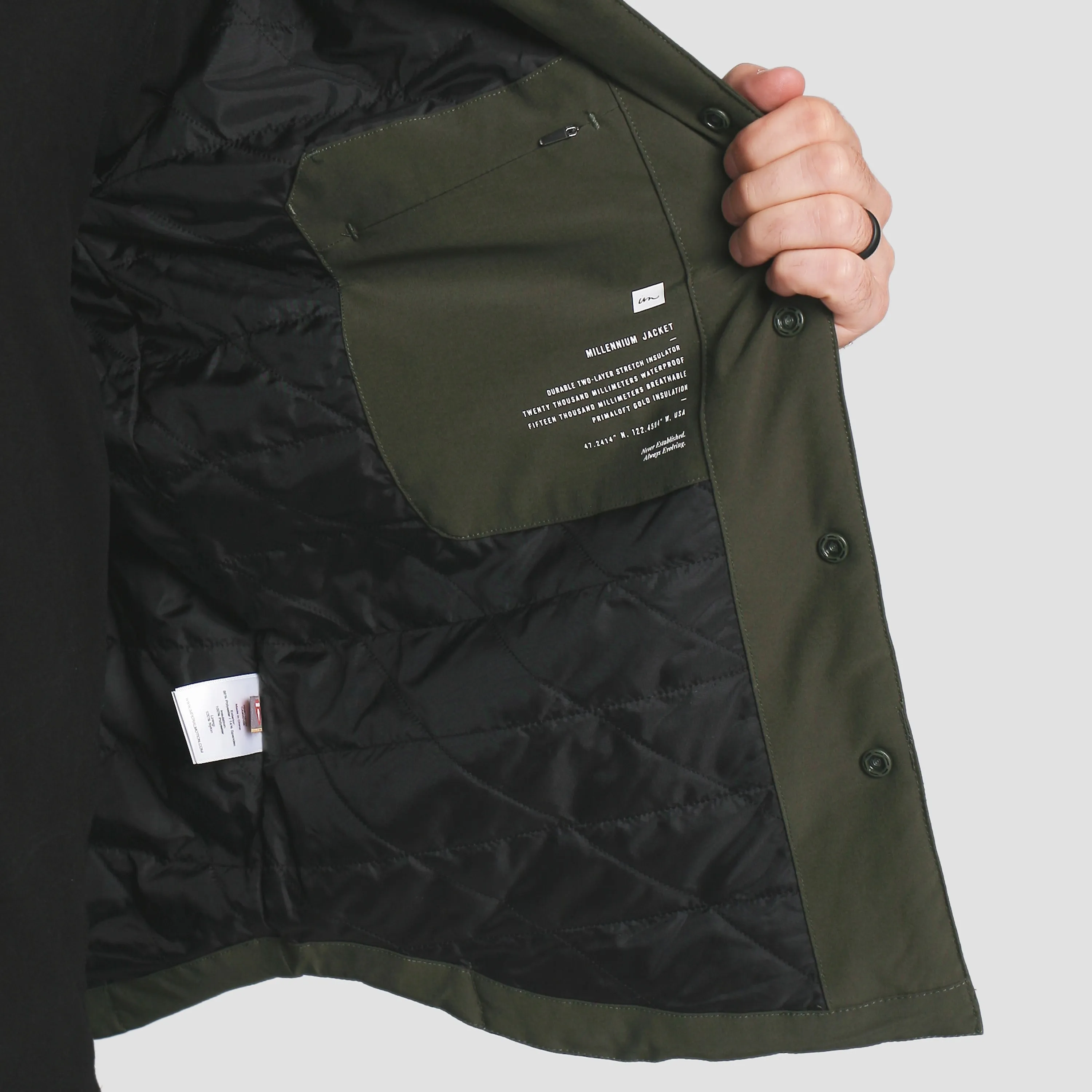 Millennium 2L Shacket Olive