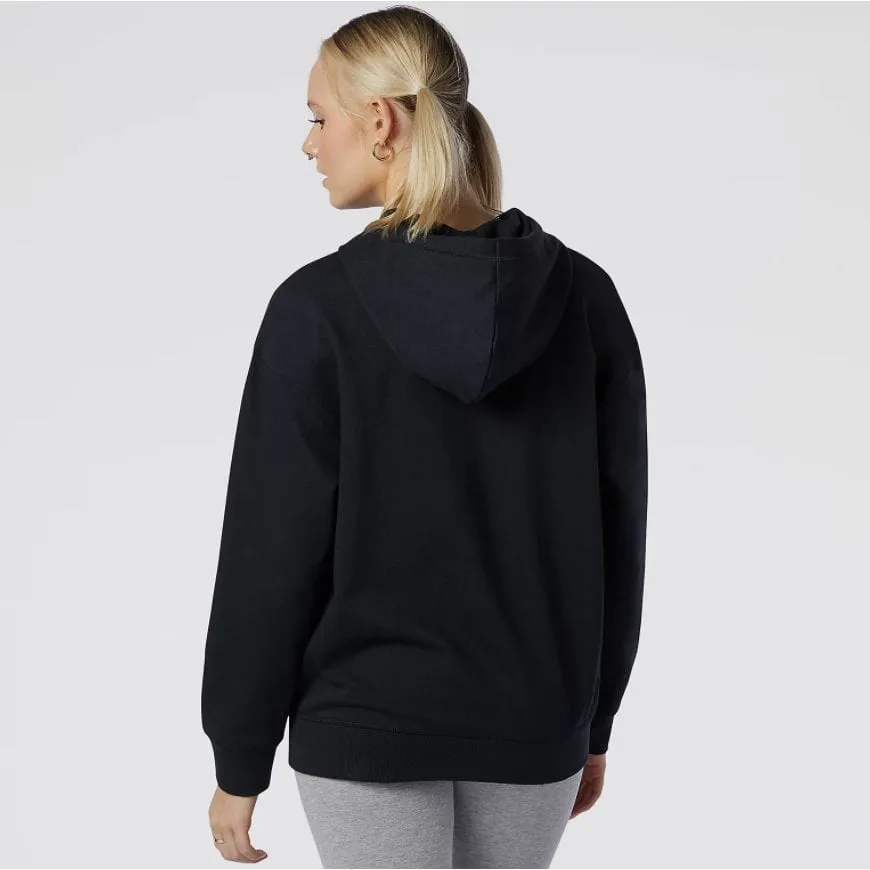 New Balance Essentials Stacked Logo Women Lifestyle Hoody Black