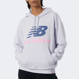 New Balance Essentials Stacked Logo Women Lifestyle Hoody Libra