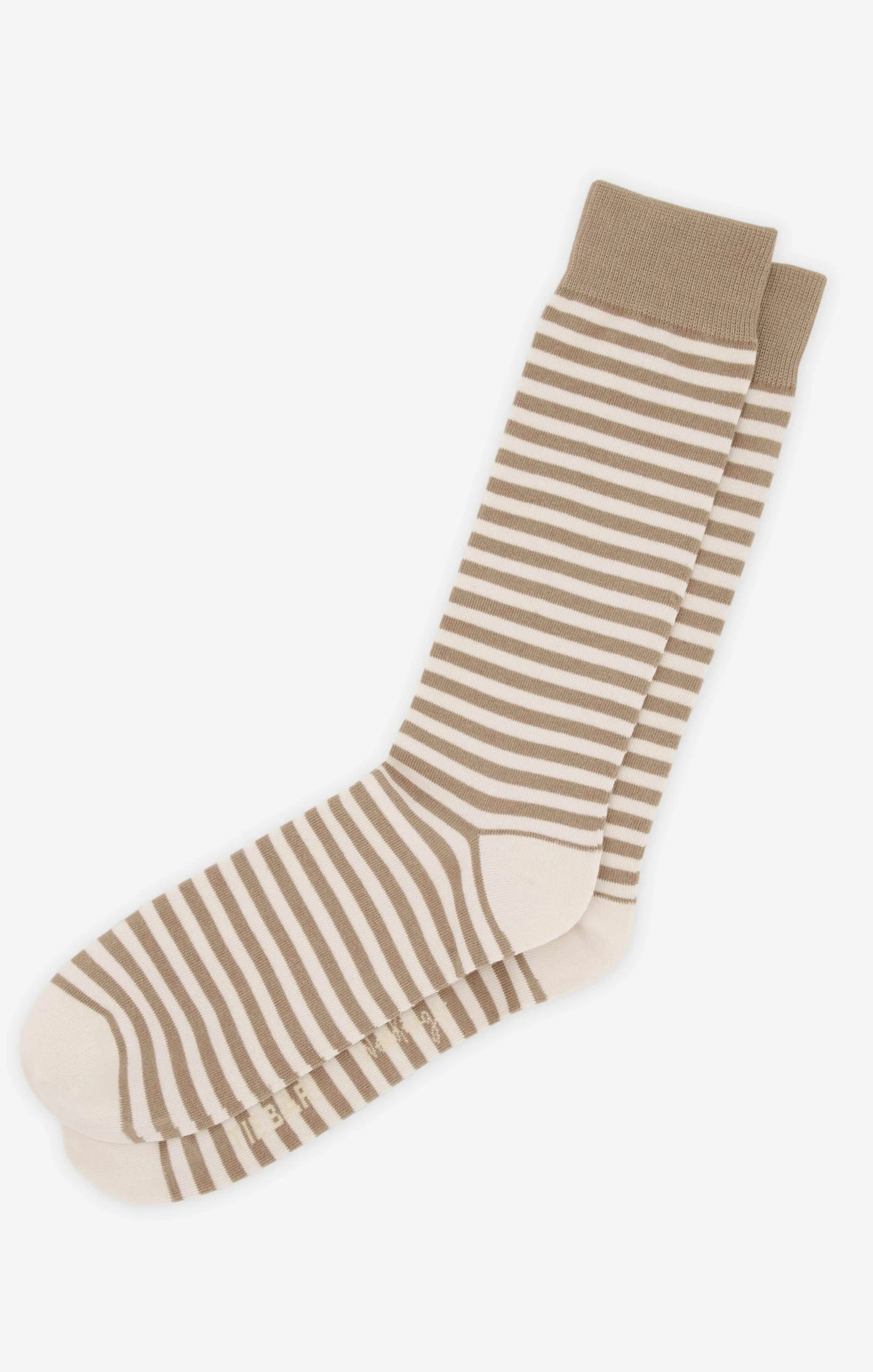 Owen Sock ~ Soft Beige and Dune Stripe