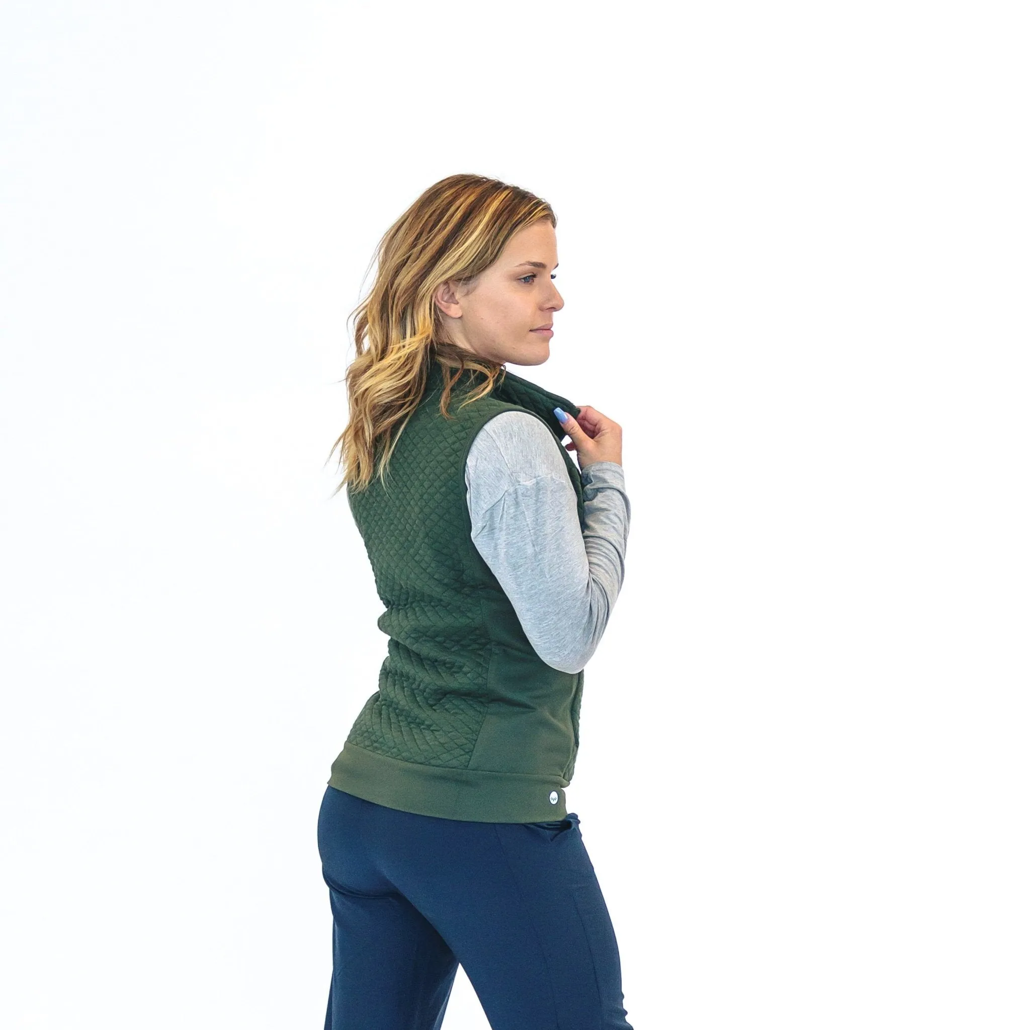 Quilted Vest - Evergreen