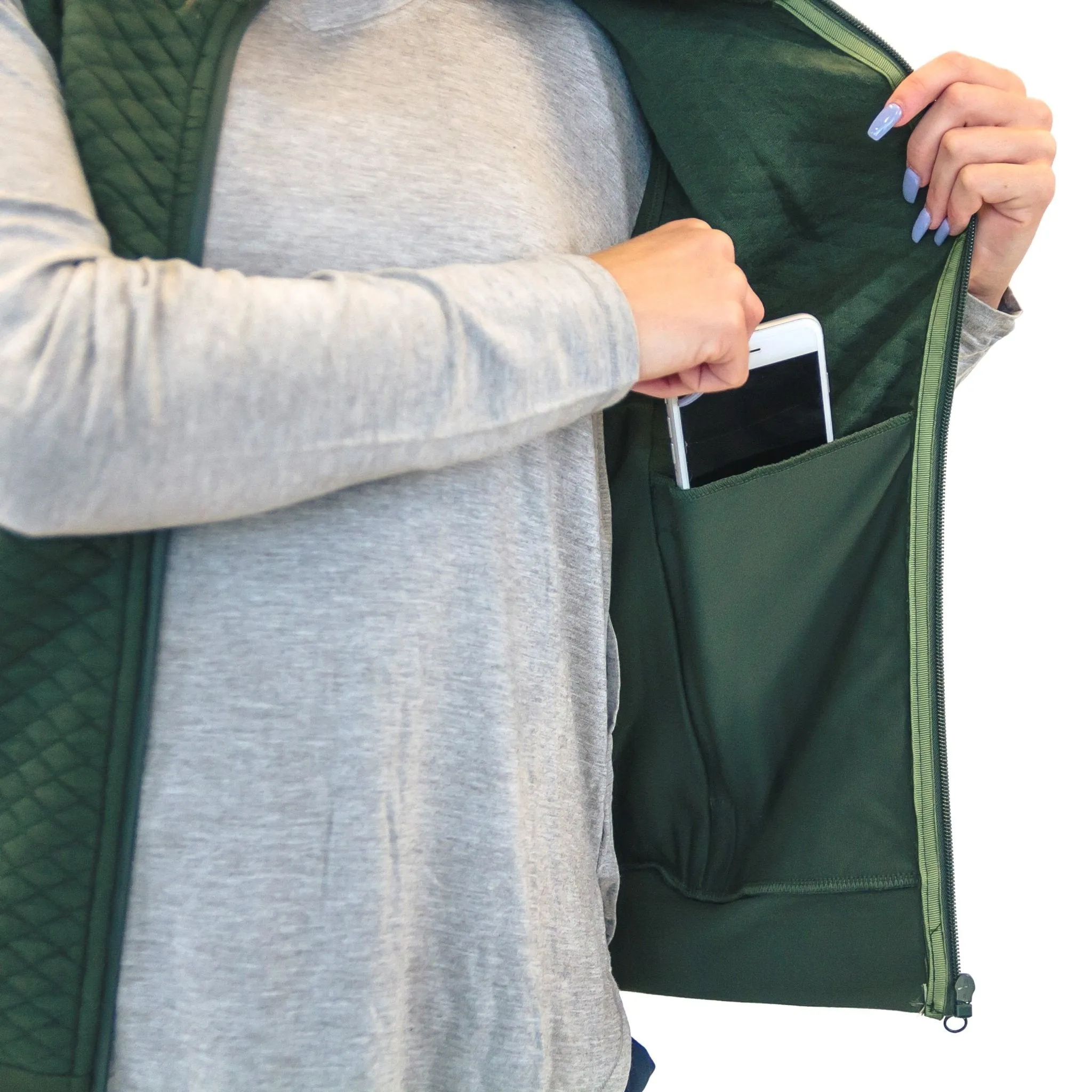 Quilted Vest - Evergreen