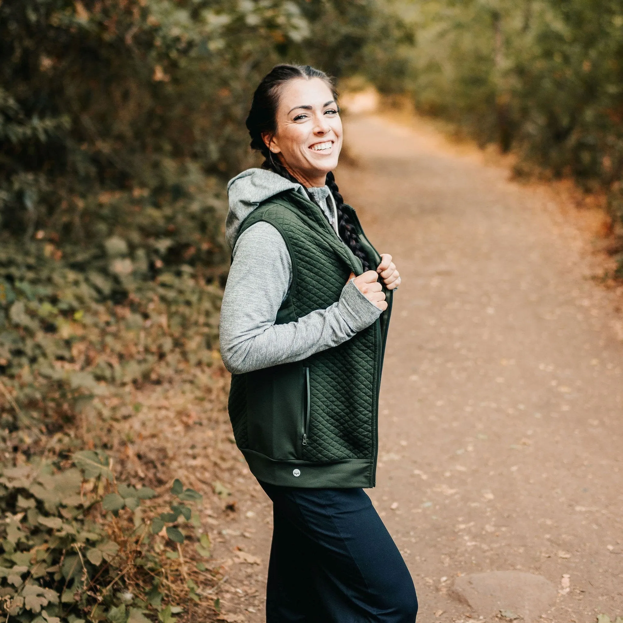 Quilted Vest - Evergreen