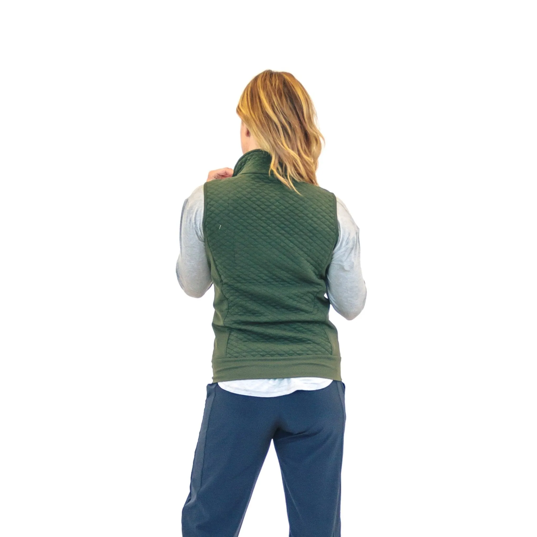 Quilted Vest - Evergreen