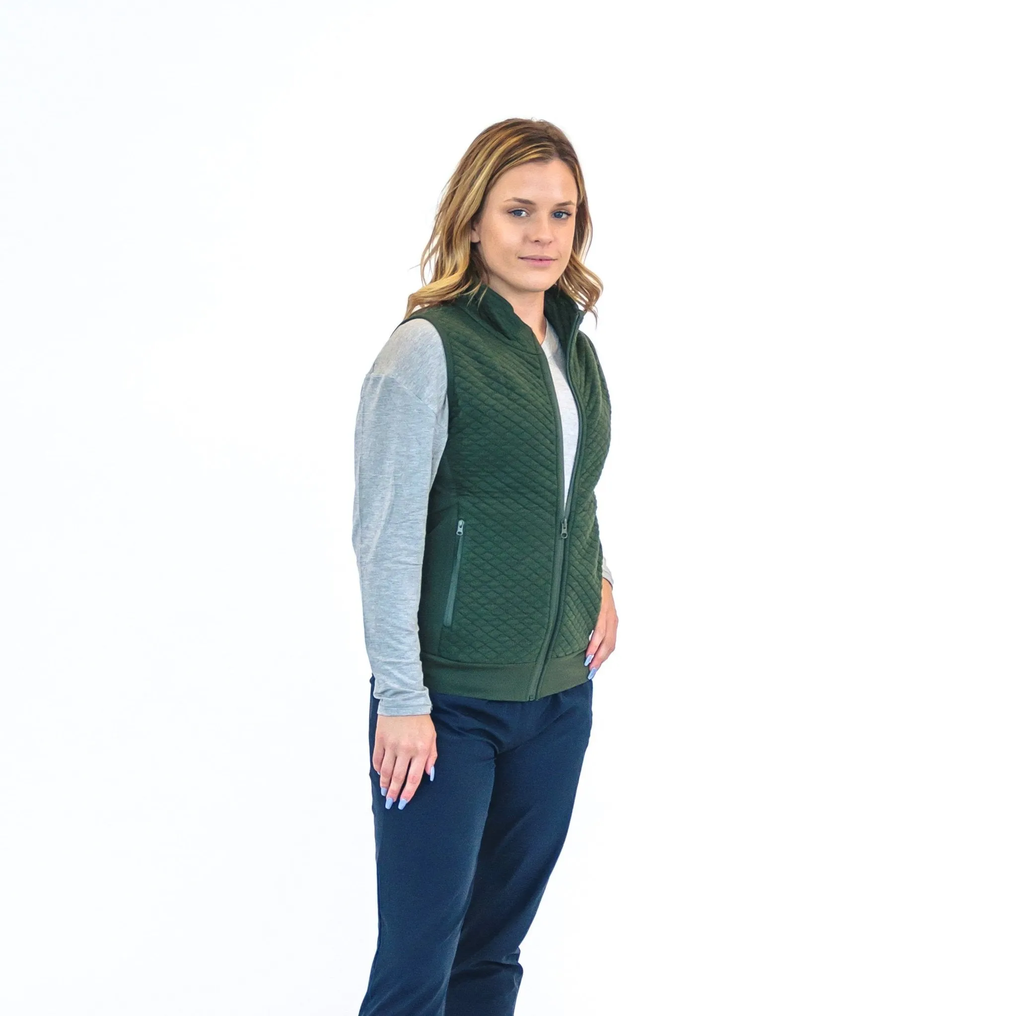 Quilted Vest - Evergreen