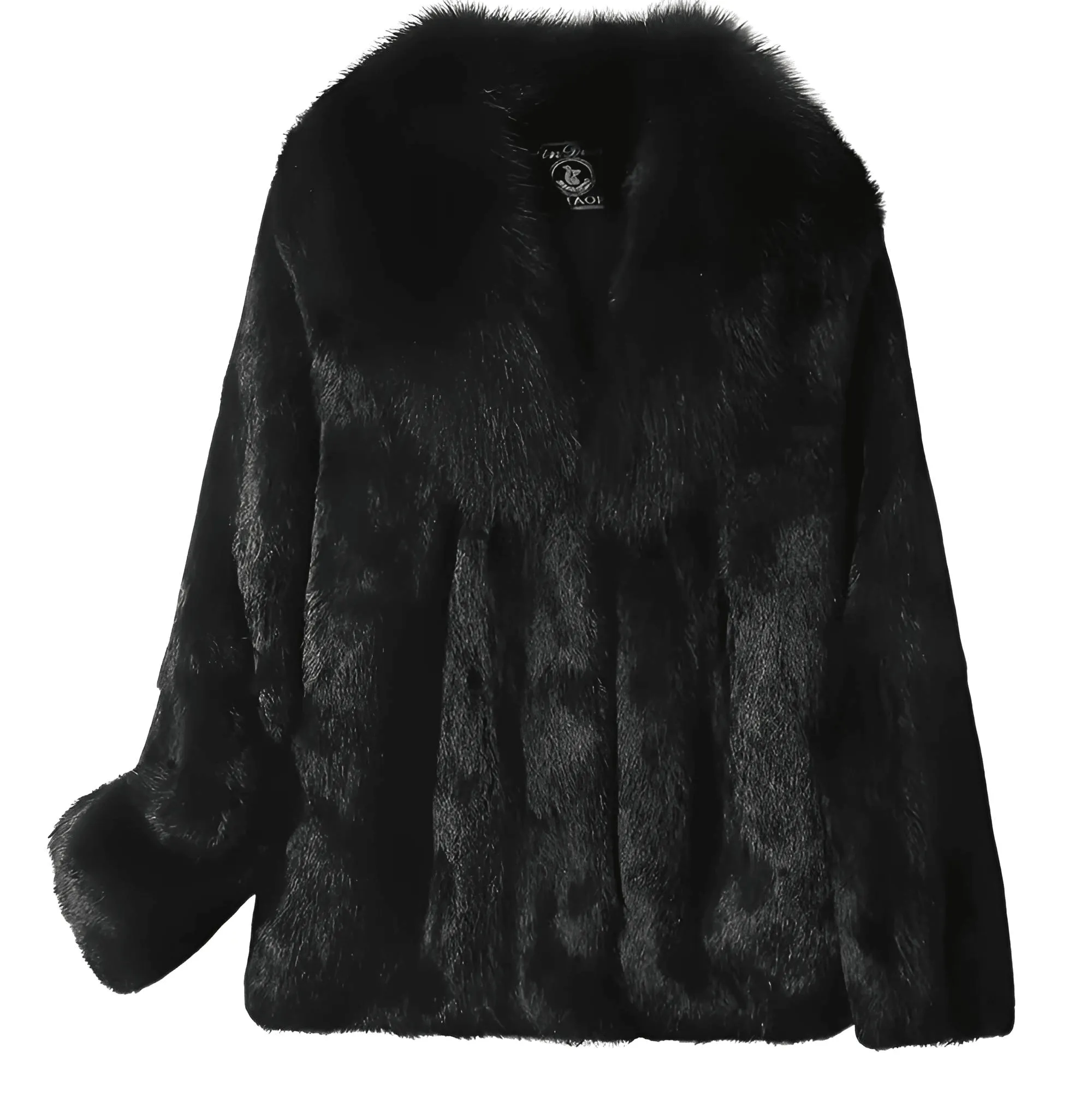 Real Rex Rabbit Fur Coat With Fox Fur Collar Women's Rabbit Fur Short Jacket Thick Warm New Fashion