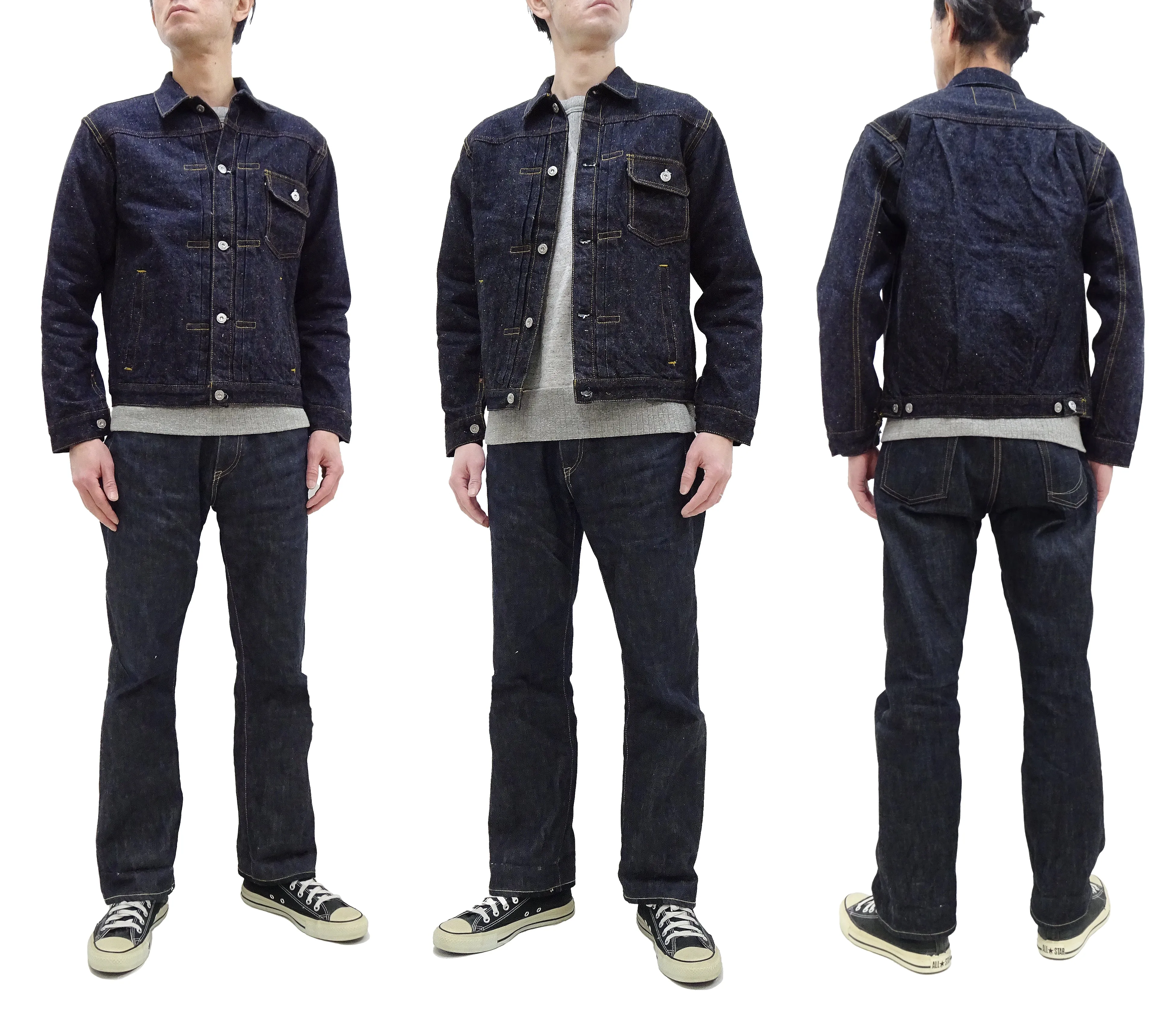 Samurai Jeans Denim Jacket Men's 15 Oz. Indigo Denim Jean Jacket S5512PX15OZ One-Wash