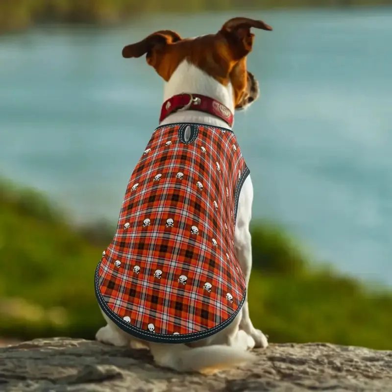 Skull Plaid Pet Jackets for Stylish Dogs and Cats