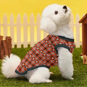 Skull Plaid Pet Jackets for Stylish Dogs and Cats