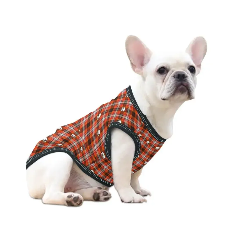 Skull Plaid Pet Jackets for Stylish Dogs and Cats