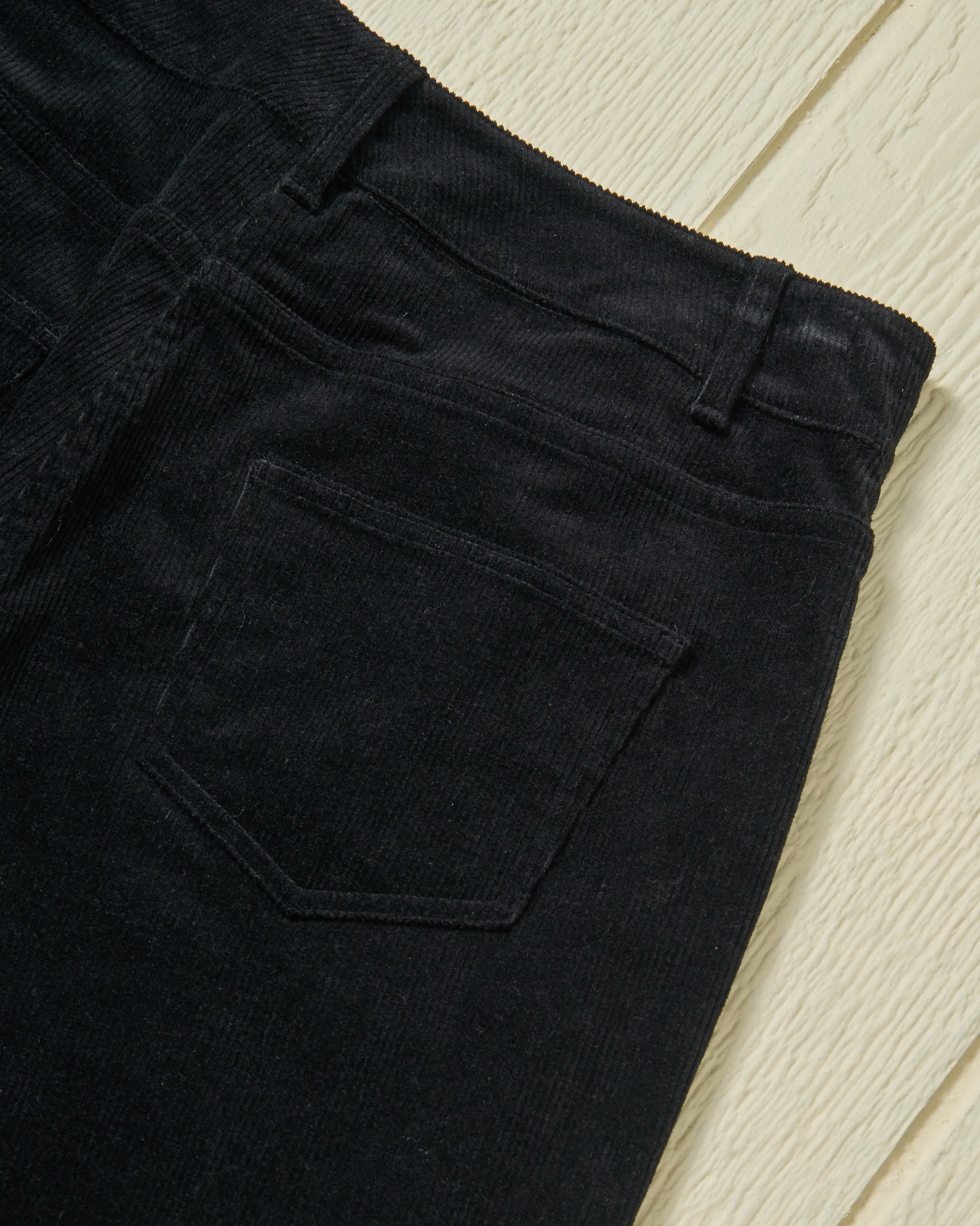 Women's Five Pocket Pant in Black Corduroy